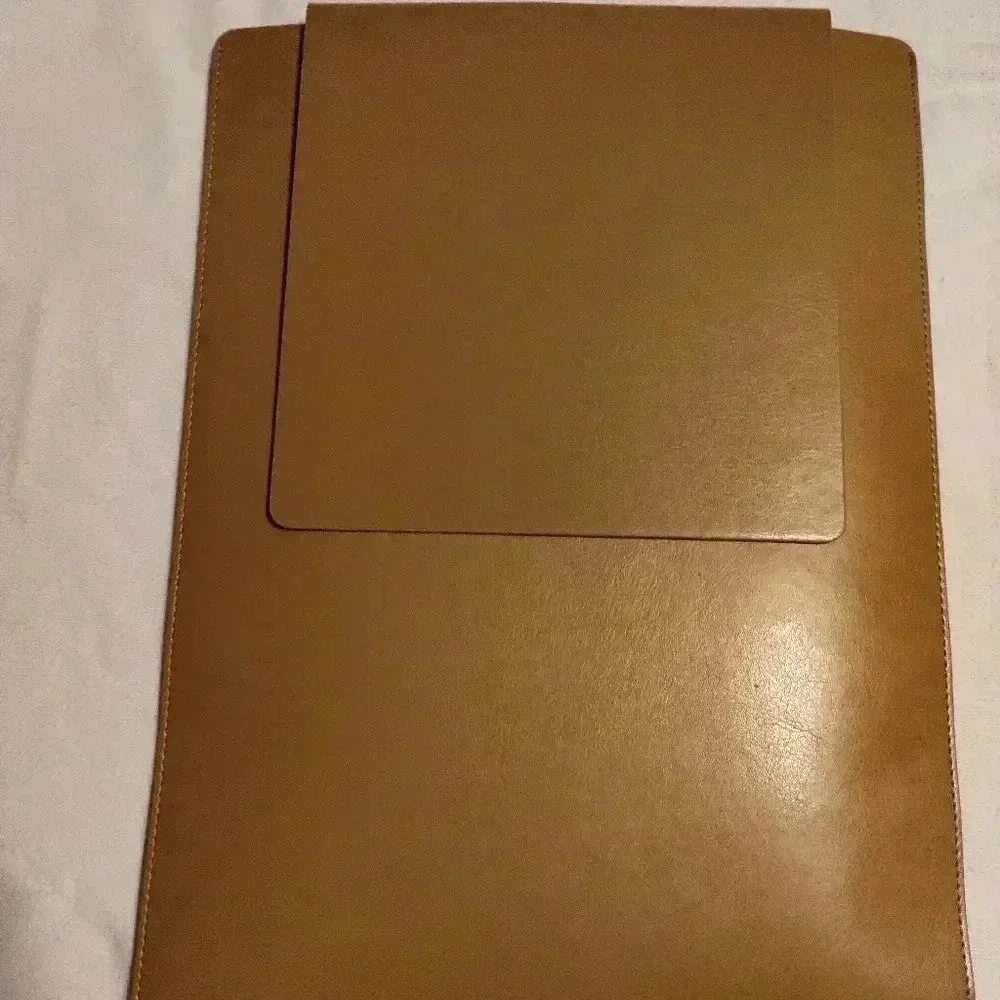 Faux Leather laptop sleeve with built in mouse